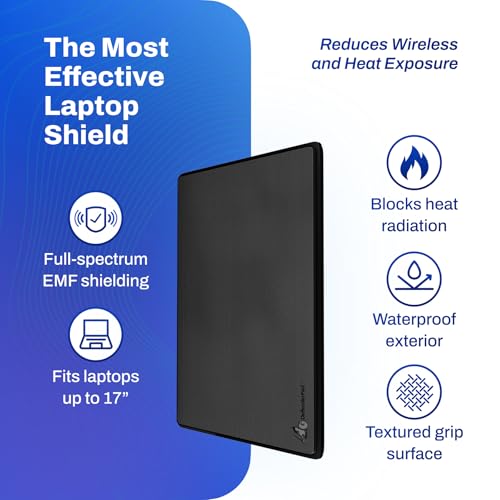 DefenderShield Laptop Pad DP - EMF Shielding - Composite Material - Black