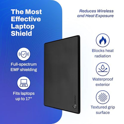 DefenderShield Laptop Pad DP - EMF Shielding - Composite Material - Black