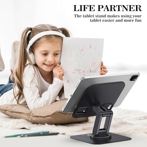 OCYCLONE 4.72 x 4.72 x 1.02 inches TAB-HOL01 Adjustable Foldable Tablet Stand Compatible with iPad and Other Devices