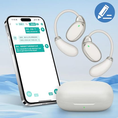 TOPHAIR 3.86x3.78x1.65 inches TOPHAIR-EJ008 Earbuds 138 Language Translator Bluetooth 5.4 Level