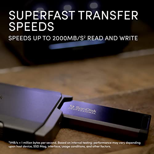 SanDisk Professional 4TB SDPM2NB-004T-GBAND Solid State Drive USB 3.0 2000MB/s Portable External Storage