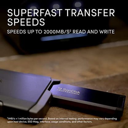 SanDisk Professional 4TB SDPM2NB-004T-GBAND Solid State Drive USB 3.0 2000MB/s Portable External Storage