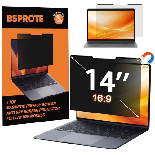 BSPROTE 14 Inch 14-1619-PRC 16:9 Anti-Glare Removable Privacy Screen