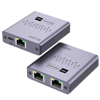 Kemjuni Ethernet Splitter 1 to 2 Powered Network Adapter 1000Mbps