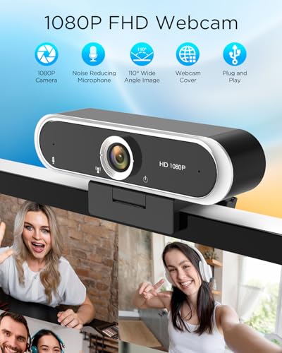 NIVEOLI 100P 1080P Webcam Fixed Focus Webcam