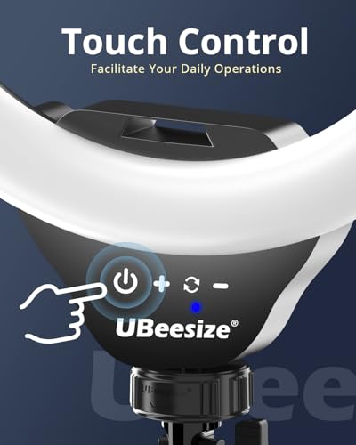 UBeesize 12 Inch TBC001 Tripod Stand with LED Ring Light and Phone Holder