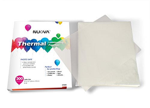 Nuova 9" x 11.5" LP200H Thermal Laminating Pouches, 3 mil, 200 Pack