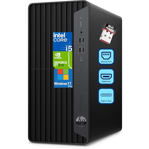 HP ProDesk 600 G6 SFF Business Desktop Computer, Intel Core i5-10400F, 16GB DDR4 RAM, 1TB SSD, GeForce GT 610 2GB, Windows 11 Pro