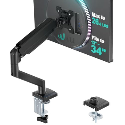 WALI GSMP001N 13-34 Inch Monitor Mount, Adjustable, Black