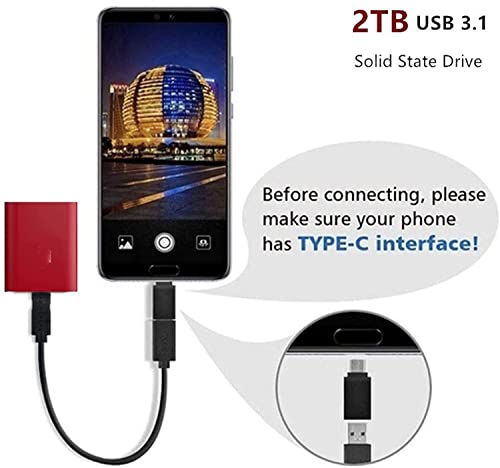 Erbaofd 8TB B0GFDLY1WH External Solid State Drive 540MB/s USB 3.1 2.5-inch