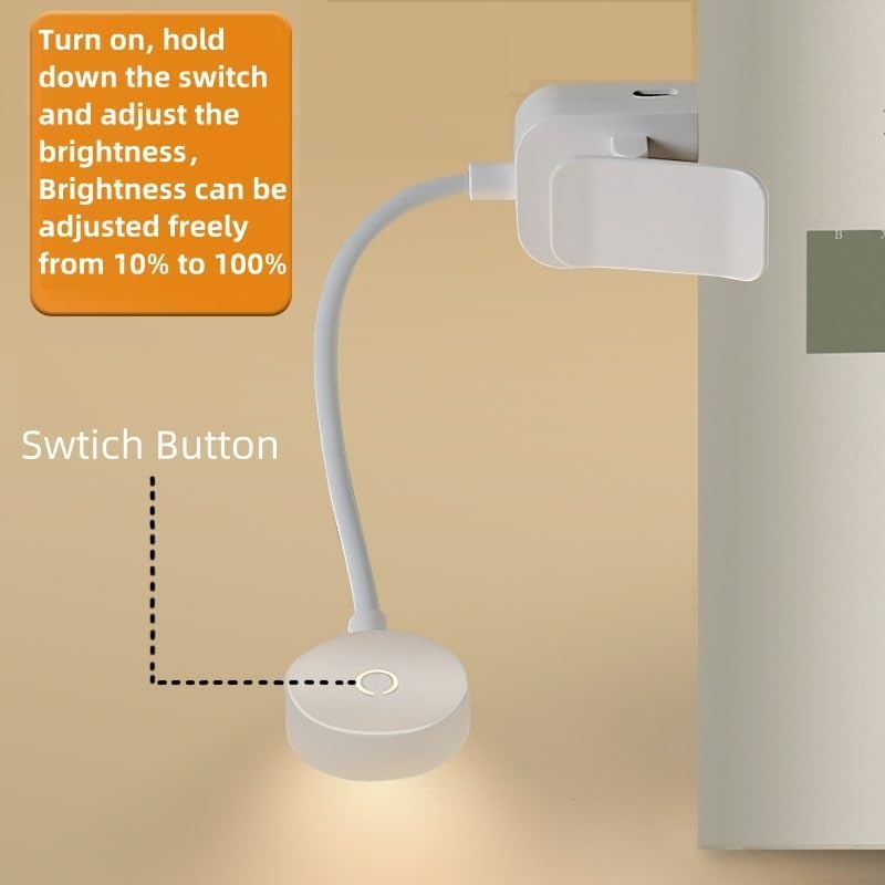 TALTAW 2.35" D x 1.42" W x 4.53" H E26 Reading Lamp 3 Color Temperature Adjustable Brightness Tabletop LED Light