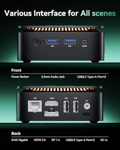 KAMRUI Mini PC E1 3250U 256GB SSD 16GB RAM 4096x2160 60Hz Integrated