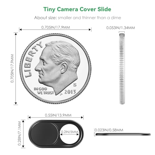 CloudValley 2-Pcs KZ-02 Webcam Cover 0.023 Inch Ultra-Thin Manual Focus MP4 JPEG
