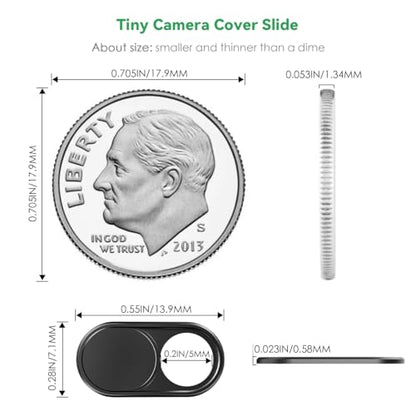 CloudValley 2-Pcs KZ-02 Webcam Cover 0.023 Inch Ultra-Thin Manual Focus MP4 JPEG