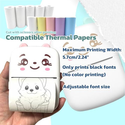 Sumuyo Mini Portable Printer NEWC901 Monochrome 203 DPI Thermal Paper Printer