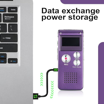 Tellegloww 8GB Digital Voice Recorder QMF-Tellegloww-334 USB Rechargeable Microphone