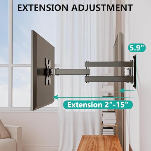 WALI 13-32 inch WL-1330LM Wall Mount Articulating TV Bracket Metal Black