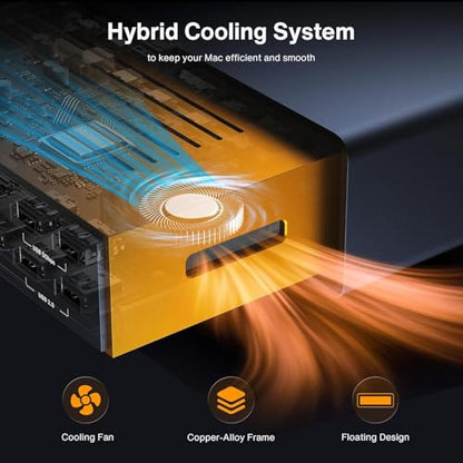 iVANKY 23-in-1 Thunderbolt 5 FusionDock Max 2 Docking Station, 120Gbps Data Transfer, 23 Ports, Supports Triple 6K@60Hz Displays, Compatible with M1/M2/M3/M4/M5 MacBooks, Midnight Blue