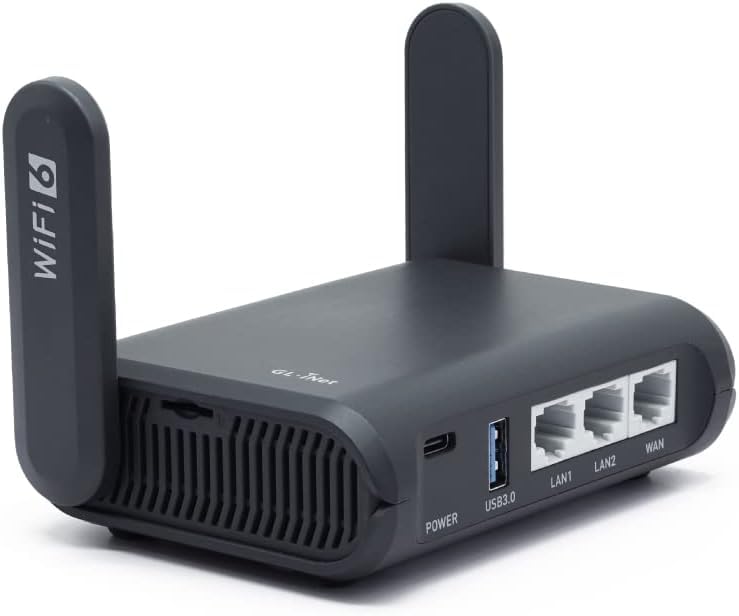GL.iNet Dual-Band Wireless Router GDB008W3-050400ZX 1800 Mbps Wi-Fi 6 Ethernet Connectivity