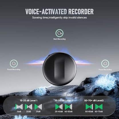 Yigeliter 64GB yshx-0410 USB Voice Recorder 4800 Hours Battery Life Noise Cancellation