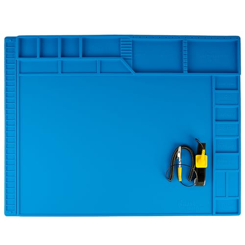 Kaisi 16.93" x 21.65" KS-330-BL 1-Channel LCD Heat Resistant Work Mat