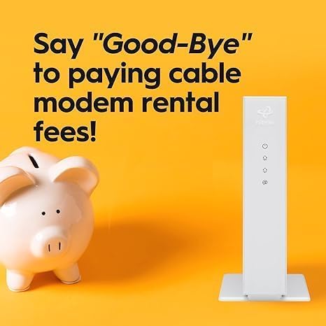 Hitron 2.5 Gbps DOCSIS 3.1 Cable Modem | Ethernet Connectivity | 1 Ethernet Port | 8.13" Height