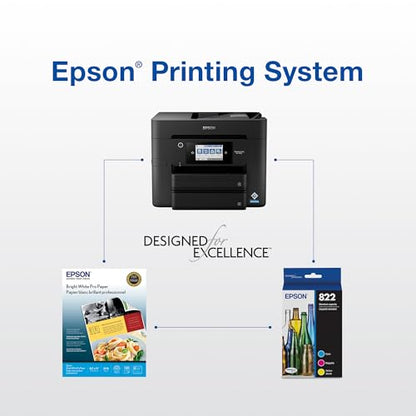 Epson T822120-S Genuine Ink Cartridge Black, 260 Page Yield, Compatible with WF-3820/3823/4820/4830/4833/4834