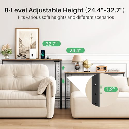 Kitstorack 2-Pack 78.8" Console Table ZXGZ-303 Adjustable Height & Power Outlets