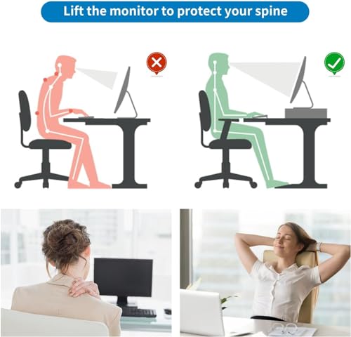 gianotter 14.5" x 10" x 5.5" D-3 Alloy Steel Monitor Stand Riser with 2-Tier Design