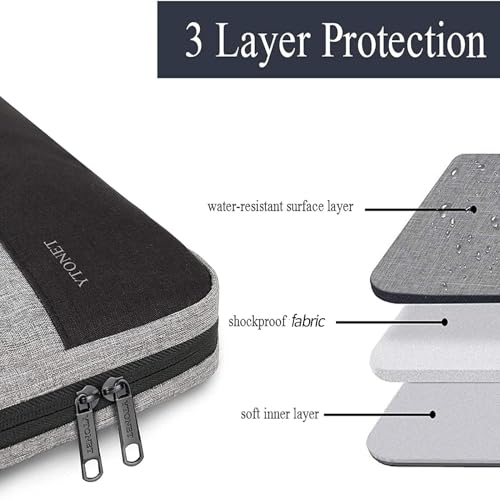 Ytonet 15.6 inch VE-US1025GRY Laptop Sleeve Case, Water Resistant, Nylon, for Various Laptop Models