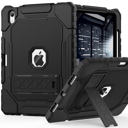 ZoneFoker 10.9"/11" iPad Case for A14/A16 2022/2025, Heavy Duty Coverage with Built-In Kickstand