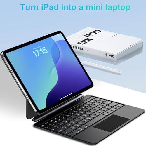 Jibrealg Wireless Keyboard Case for iPad 10th Generation & 11th Generation, Bluetooth Connectivity, Multi-Functional, Backlit, Ultra-Slim Design, QWERTY Layout