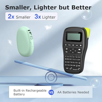 SUPVAN E10 Thermal Label Printer Monochrome 203 dpi - Lightweight Portable Labeling Device