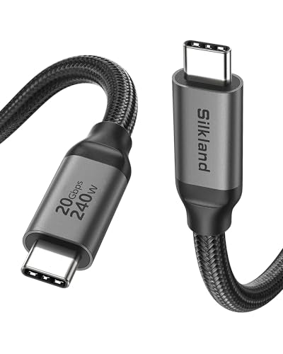 Silkland USB Type C to USB Type C Cable 3.3FT 240W 8K 60Hz Male to Male