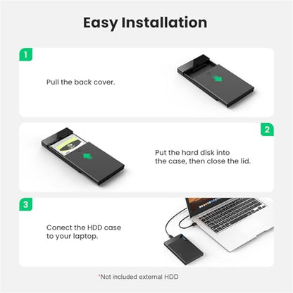 UGREEN 2.5" Hard Drive Enclosure USB 3.0 - Black