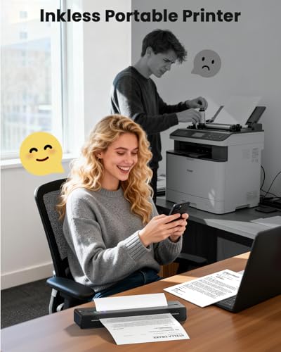TATTMUSE 8.5" Portable A28U 203DPI Thermal Printer Monochrome