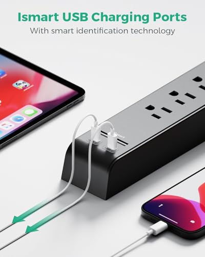 Mifaso 5-Foot Surge Protector Power Strip THU6046 125 Volts 15 Amps 8 Outlets USB 2 Ports