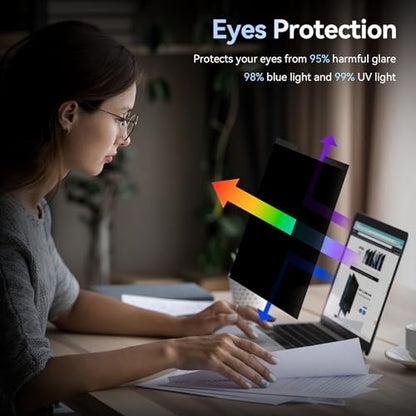 Protescreen 14 Inch Laptop Privacy Screen Protector, Removable Anti-Glare Filter, Scratch Resistant, Water Resistant, 16:9 Aspect Ratio