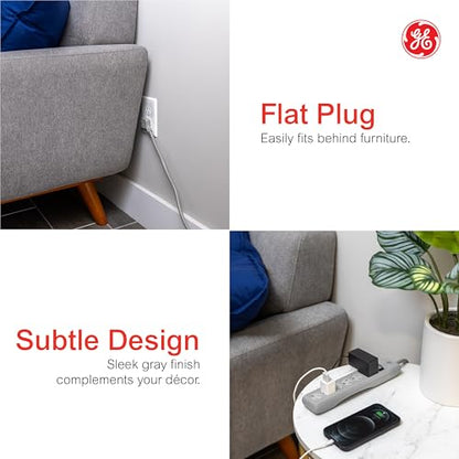 GE 6 Outlets 25 Ft Surge Protector Power Strip 800 Joules Type B Model DFTQ-R197