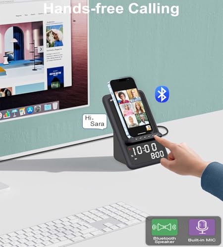 AFK Wireless Charging Station BT512-012 7.5W 1.5A 5V DC Alarm Clock and Speaker