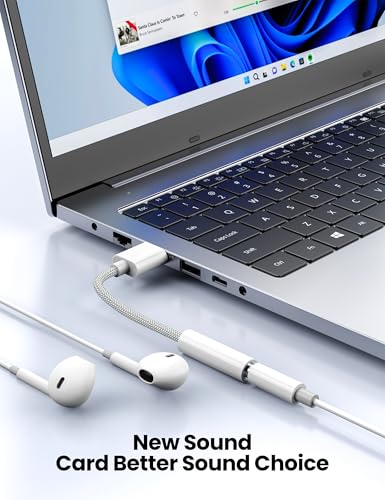 Fidioto USB 3.5mm Audio Jack Adapter USB-A 2 Ports