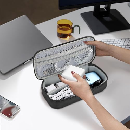 Teskyer 9.84x4.72x2.56 SM13L Solid Multifunctional Storage Zippered Electronics Organizer