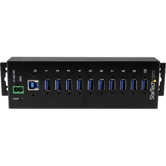StarTech.com 10-Port USB Hub ST1030USBM - 5000Mbps - Alloy Steel