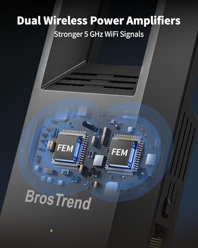 BrosTrend AC1200 Access Point Model: BrosTrend AC1200 WiFi Access Point, Dual-Band 1200 Mbps, 1x 10/100/1000Mbps Ethernet Port, Supports 32 Devices, Black