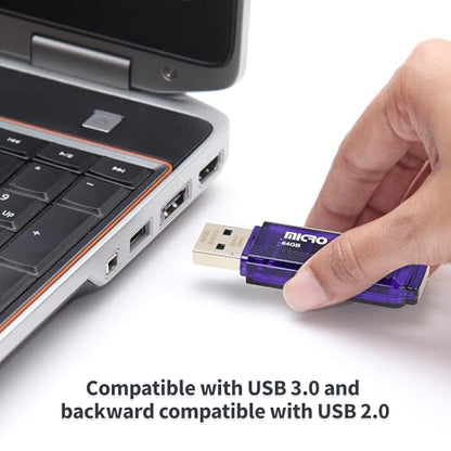 INLAND 64GB USB 3.0 FP Data Storage Flash Drive 5-Pack