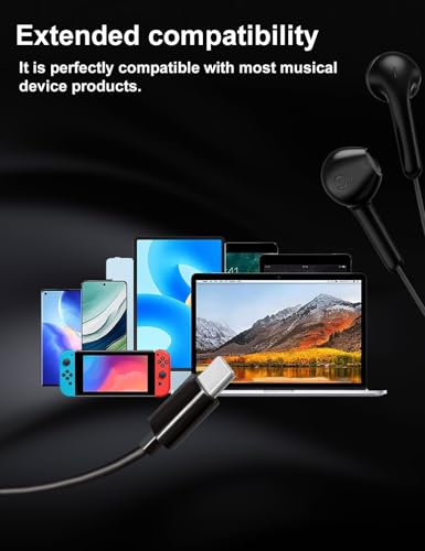 MAS CARNEY TH9 Wired Headphones In-Ear Dynamic Driver 20Hz-20kHz Plastic USB-C