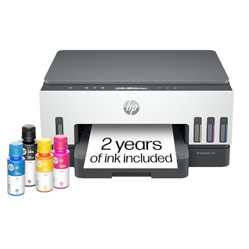 HP Inkjet All-in-One Printer Smart Tank 7001 Auto-Duplex Wireless Color Copier Scanner 4800x1200dpi
