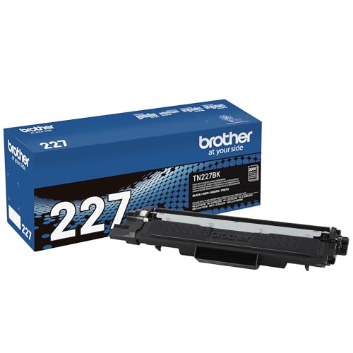 Brother Genuine TN-227BK High Yield Black Toner Cartridge 3000 Pages Laser Printer Toner