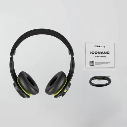Skullcandy Icon ANC On-Ear Wireless Headphones, Bluetooth 5.0, 20Hz-20kHz Frequency Range, 32 Ohms Impedance, 97.5 dB Sensitivity, IPX4 Water Resistance