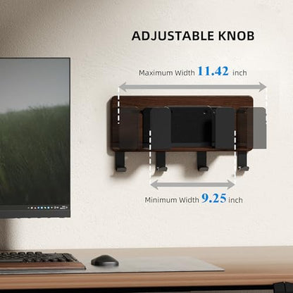 AFOOYO Wall Mount Laptop Holder Model AWL-2024 - Adjustable Beech Wood & Steel Construction